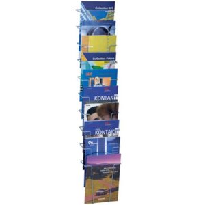 Brochureholder til væg - A4 format med 10 rum