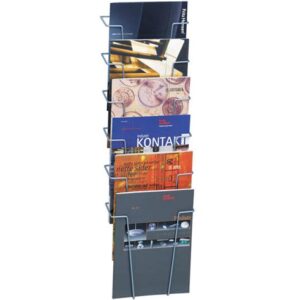 Brochureholder til væg – A4 – 6 rum Kisuki