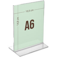 Menukortholder A6 T-stand højformat Kisuki