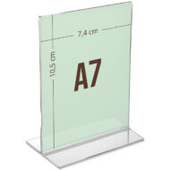 Menukortholder A7 T-stand højformat