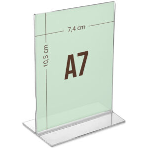 Menukortholder A7 T-stand højformat