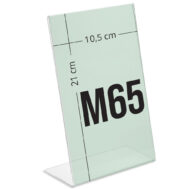 Menukortholder M65 L-stand højformat