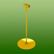 Skiltestander med rund fod