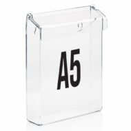 Udendørs brochureholder A5 høj klar akryl