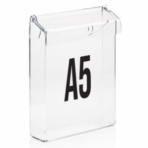 Udendørs brochureholder A5 høj klar akryl
