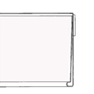 Flad hyldeforkantliste med tape (39x885mm)
