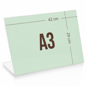 Menukortholder A3 L-Stand i bredformat