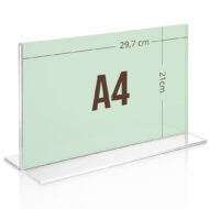 Menukortholder A4 T-stand bredformat Kisuki