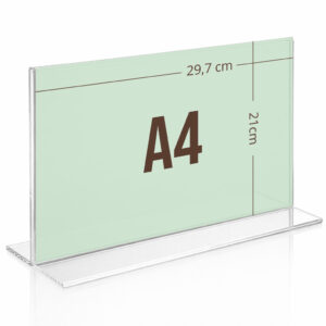 Menukortholder A4 T-stand bredformat Kisuki