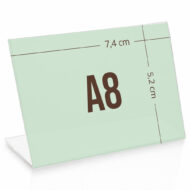 Menukortholder A8 L-stand i bredformat