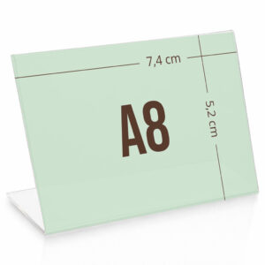 Menukortholder A8 L-stand i bredformat