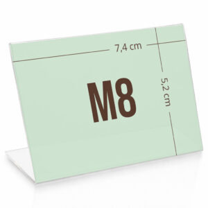 Menukortholder A8 L-stand i bredformat