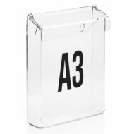 Udendørs brochureholder A3 høj klar akryl