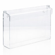 Udendørs brochureholder bred klar akryl